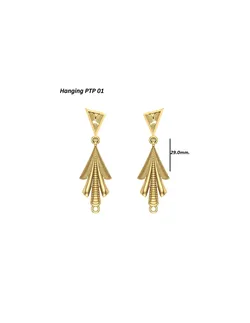 SILVER AND GOLD LONG EARRINGS  3D print model