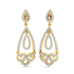SILVER AND GOLD LONG EARRINGS  3D print model