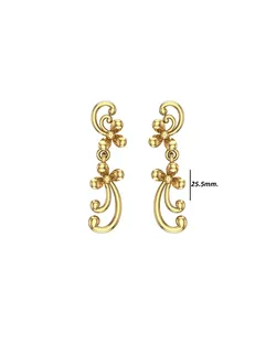 SILVER AND GOLD LONG EARRINGS  3D print model