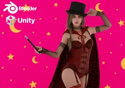 Astra - Game Ready Stylized Female Character - Fantasy Character Low-poly 3D model