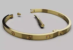 Bracelet LOVE 3D  De cartier Size 170mm 3D PRINT READY N11 3D print model