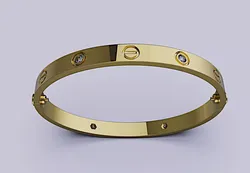 Bracelet LOVE 3D  De cartier Size 170mm 3D PRINT READY  N12 3D print model