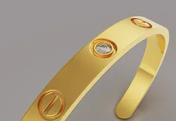 Bracelet LOVE De cartier Size 160mm 3D print ready  N06 3D print model