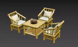 C84- Oriental Scene - Chinese Ancient Tea Room Decoration 3D model