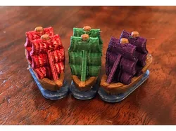 Catan Seafairers - pirate ship - no seafoam so sails can be player color