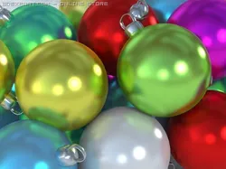 colourful christmas ornaments