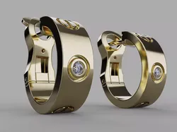 Earings LOVE 3D  De cartier 3D PRINT READY  N17 3D print model