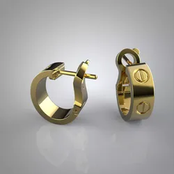 Earings LOVE 3D De cartier READY FOR 3D PRINTING  N18 3D print model