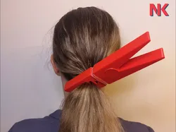 Giant Clothespin Hair Clip