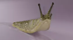 Green Garden Slug Low-poly 3D model
