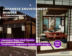 Japanese Environment Bundle - 2 Environments 3D Model Pack