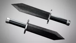 Knife 12 Grey FT Low-poly 3D model
