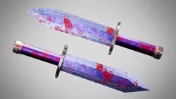 Knife 12 Indigo FT With Blood Low-poly 3D model