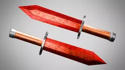 Knife 12 Lava Red  FT Low-poly 3D model