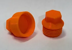 Male Garden Hose Plug (now with Female Cap)