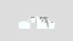 Residential Housing Unit Floor plan walls 3d