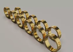 Ring love ALL SIZE De cartier 3D print ready N03  3D print model 3D print model