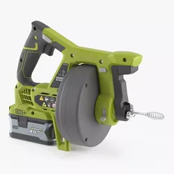 Ryobi Cordless Drain Auger 18V Green 3D model