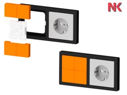 Shelly Blu Wall Switch 4 + Busch Jaeger Rahmen