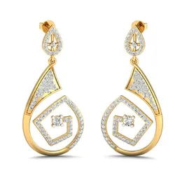 SILVER AND GOLD LONG EARRINGS  3D print model