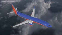 Southwest Airlines Boeing 737-900 with Interior Rigged for Maya 3D model
