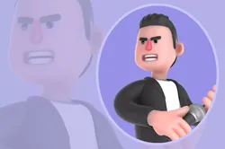 Stylized 3D Emotional Musician Character - Cartoon Singing Shout 3D model