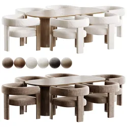 William Chair Retehome and Adele Opex Table Low-poly 3D model