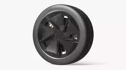 Aerodynamic SUV EV Wheel Black 3D model