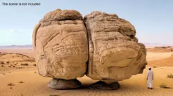 Al Naslaa Split Rock Formation 3D model