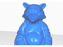 Angry Raccoon Buddha (Animal Collection)