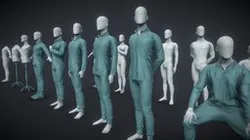 BlenderRig Male Base Mannequin Set for Sculpting
