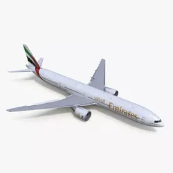 Boeing 777 Emirates Airlines Rigged for Cinema 4D 3D model