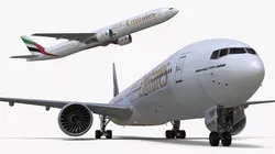 Boeing 777 Emirates Airlines Rigged for Maya 3D model