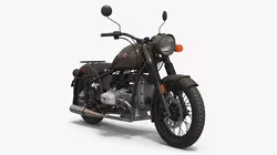 Brown Motorcycle Ural M70 3D model