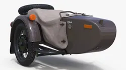 Brown Ural Motorcycle Cradle 3D model