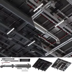Decorative ceiling  Low-poly 3D model
