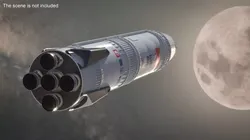 Deep Blue Aerospace Nebula Rocket Rigged for Maya 3D model