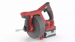 Electric Drain Cleaner with Drum Red 3D model