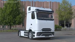 Electric Semi Truck Cab 2024 White 3D model