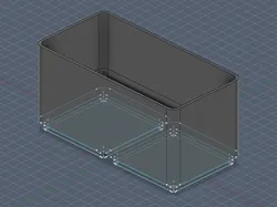Gridfinity 1×2 Bin — Magnet Holes + Finger Scoop | Baseplate Compatible (42 mm)