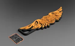 Harley-Davidson Style Wings - Keychain - Portachiavi - Porte Clès - 钥匙链 - Schlüsselanhänger
