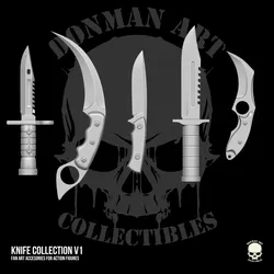 Knife Collection 3D Printable files for Action Figures 3D print model