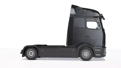 Long Haul Tractor Cab Unit Black Rigged 3D model