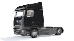 Mercedes 600 Tractor Unit Black Rigged 3D model