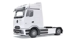 Mercedes eActros 600 Tractor Unit White Rigged 3D model
