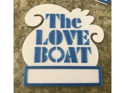 Multimaterial Loveboat Name Tag