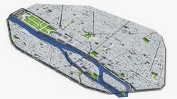Paris City Block Layout 3D model
