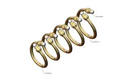 Pearl mounting vintage flower egg ends bypass ring   3D print model