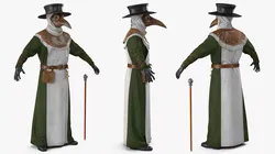 Plague Doctor A Pose 3D model
