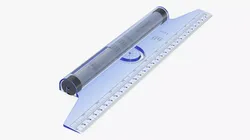 Plastic Parallel Rolling Ruler 3D model